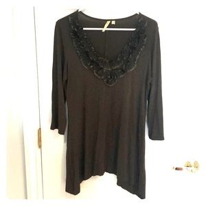 Long sleeve olive colored shirt